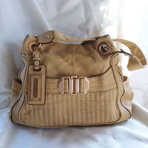 B Makowsky Butter Yellow Handbag